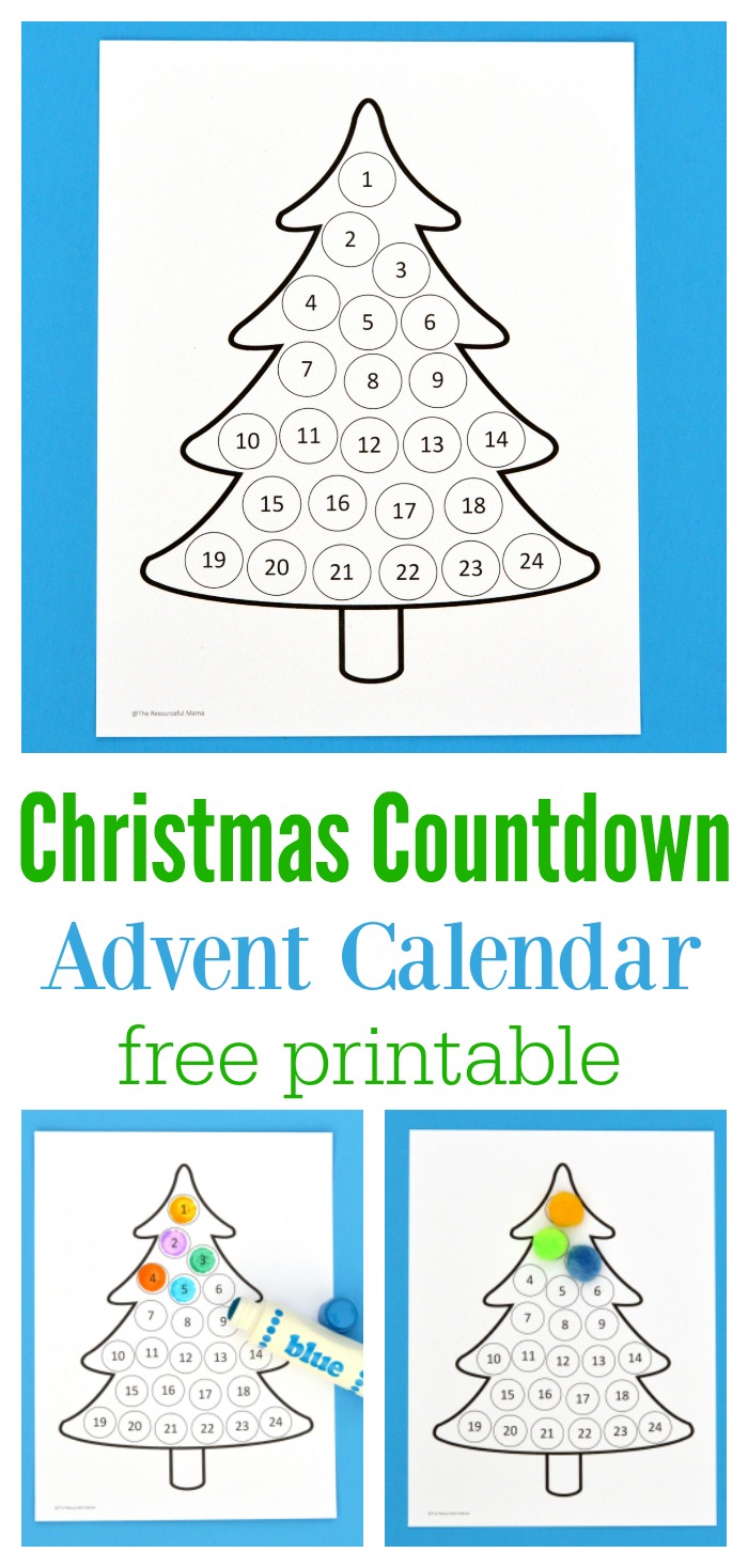 christmas countdown advent calendar - the resourceful mama
